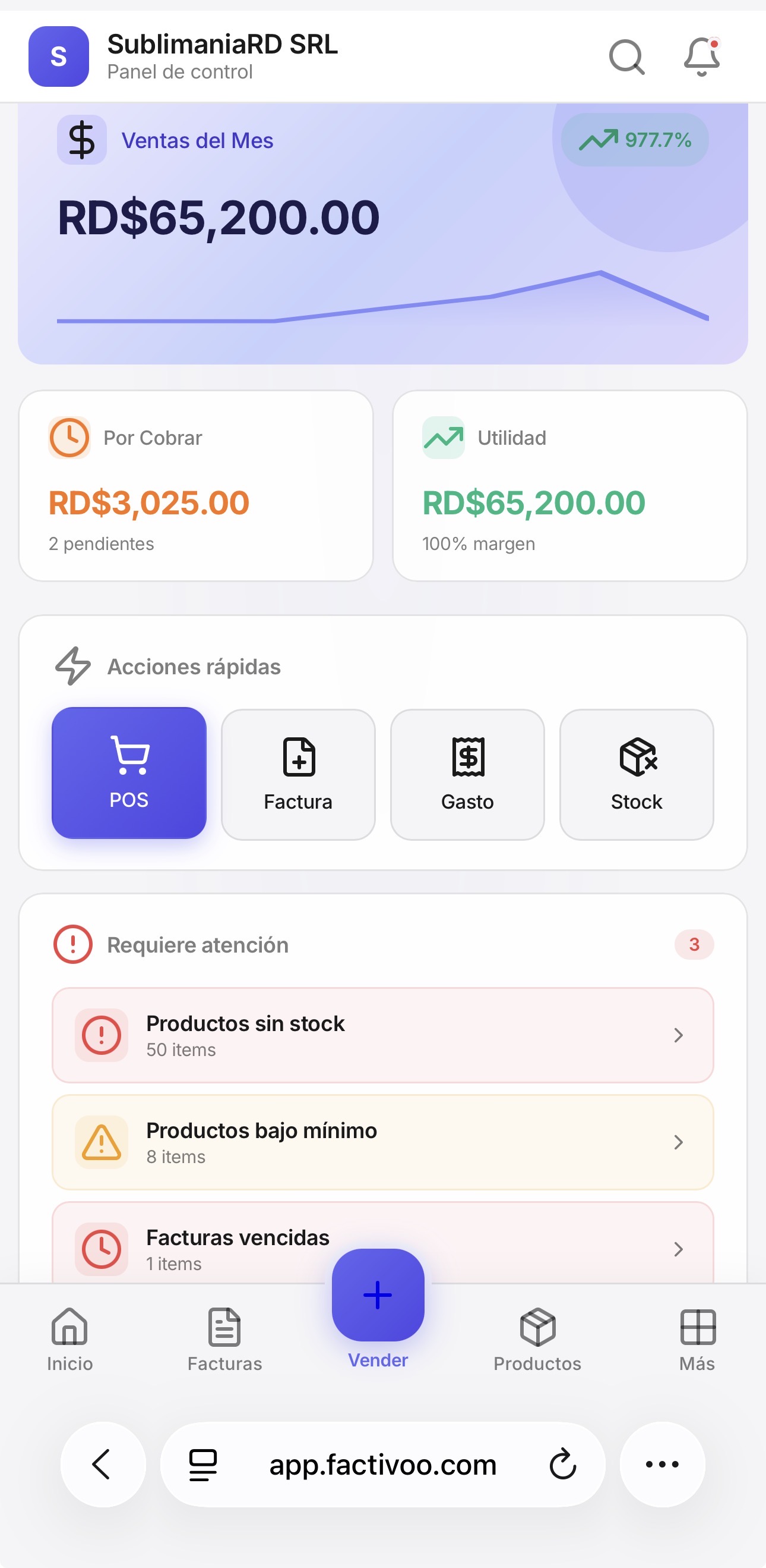 Factivoo App Móvil